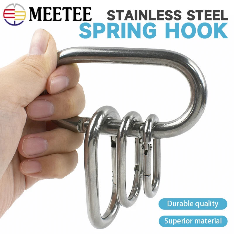 Edelstahl Schnallen 5-10 cm ovaler Snap-Ring Karabiner für Schlüsselanhänger