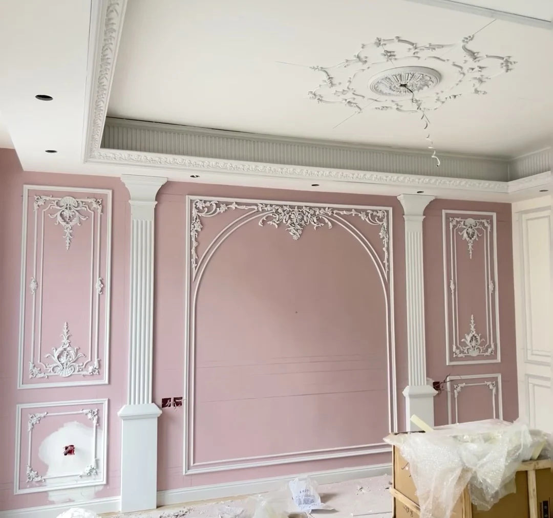 Handgeschnitzte Holz-Dekoration im Twist-Linien-Stil für Ihr Zuhause