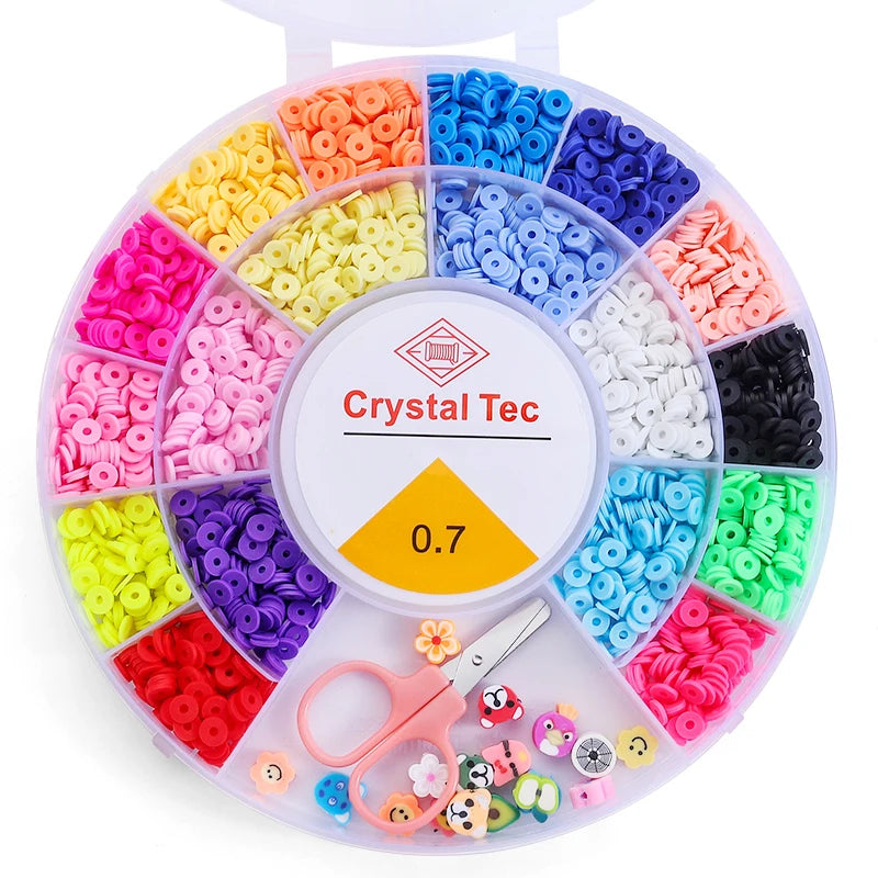 DIY Tonperlen Armband Set mit Buchstaben Alphabet Charms Schmuck basteln