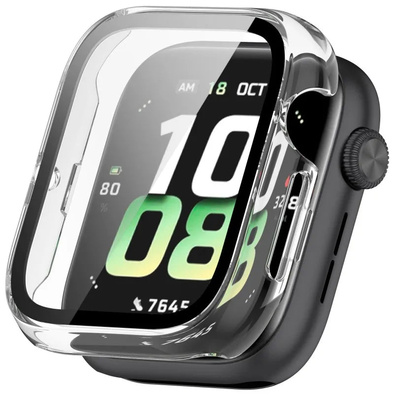 PC und gehärtetes Glas Schutzgehäuse für Smartwatch mit stoßfester Hülle