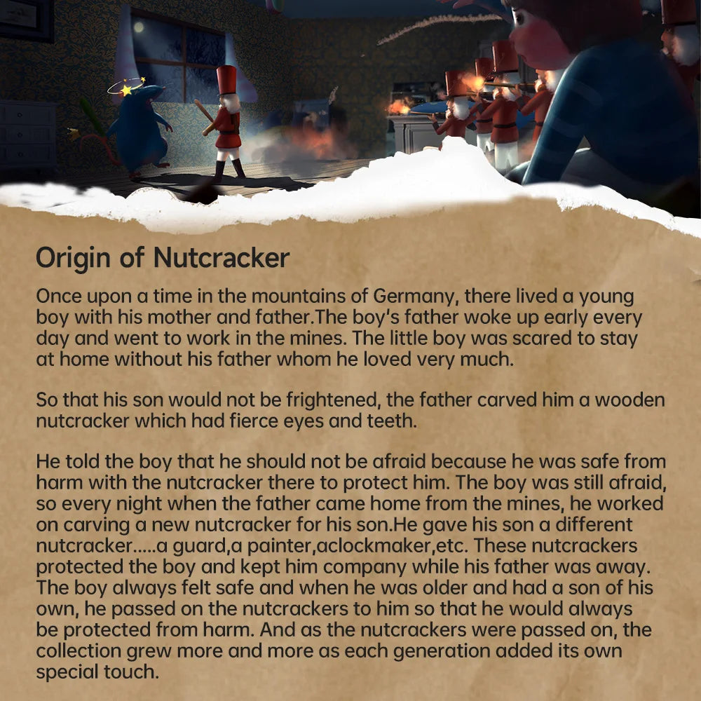 30 cm Holz Nussknacker Marionette Soldat Dekoration