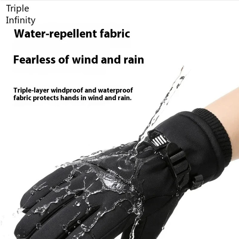 Robuste Herren Winterhandschuhe winddicht warm Touchscreen Funktion