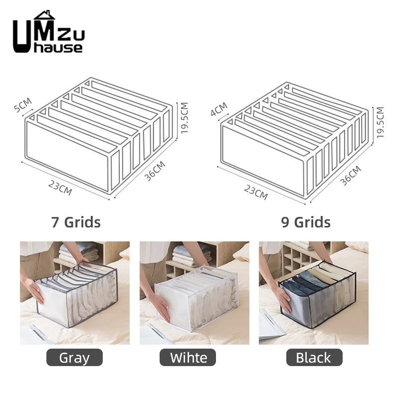 Mesh Schubladen Organizer für Unterwäsche Kleidung mit geteilten Fächern