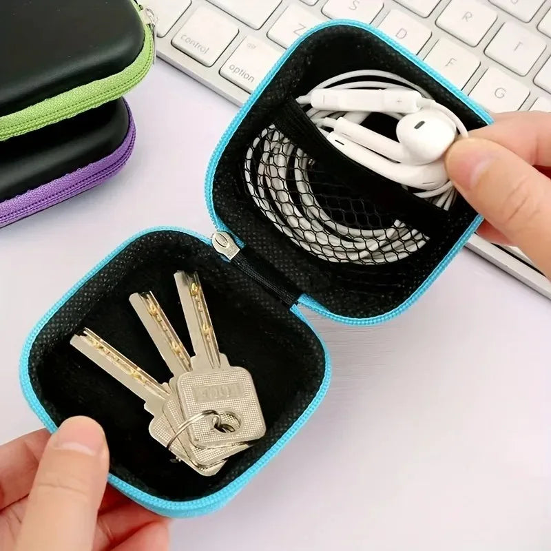 Kompakte Kopfhörer Tasche mit Reißverschluss – Schutzetui für Kabel - Zubehör