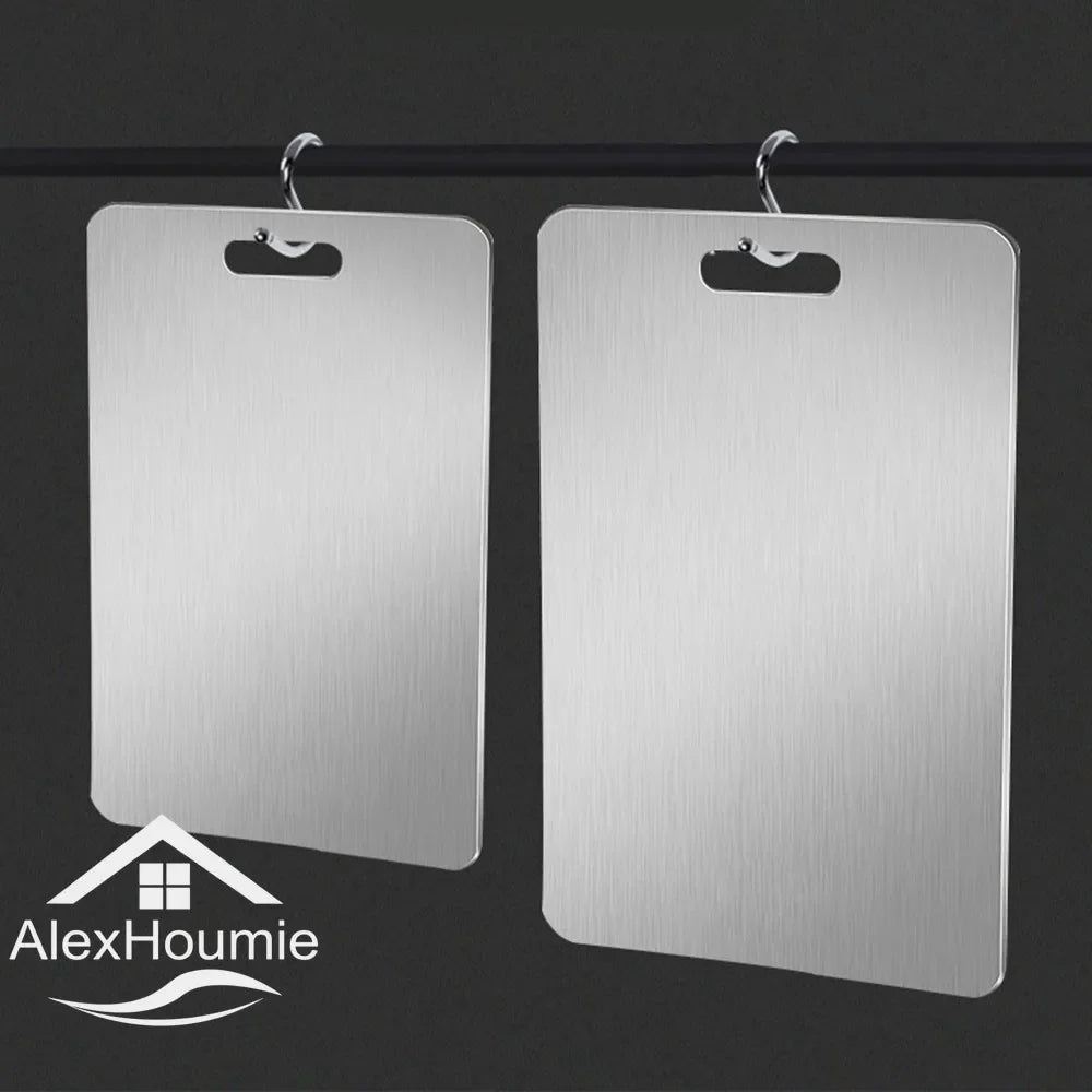 Rechteckiges Edelstahl Schneidebrett zum Kneten und Schneiden in der Küche