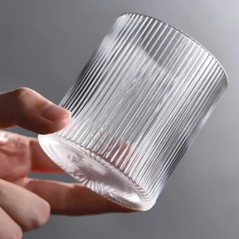 300ML Kaffeetasse Japanische Gestreifte Glas Tasse Transparent Kreativ-Yabubest - Home & More