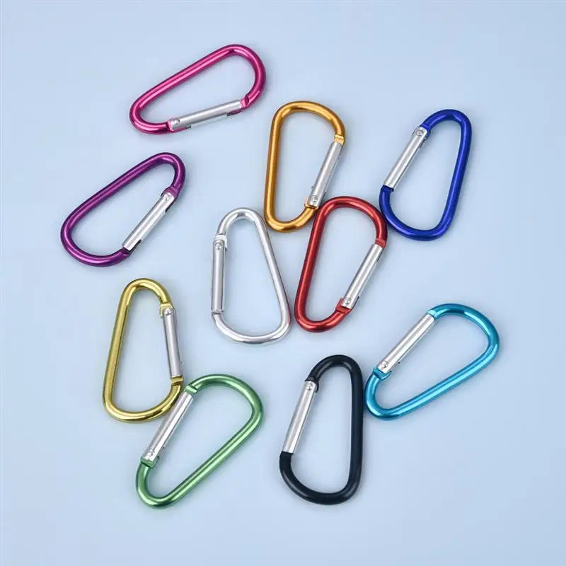 Karabiner Schlüsselbund Aluminium D-Ring 10/20er Set-Yabubest - Home & More