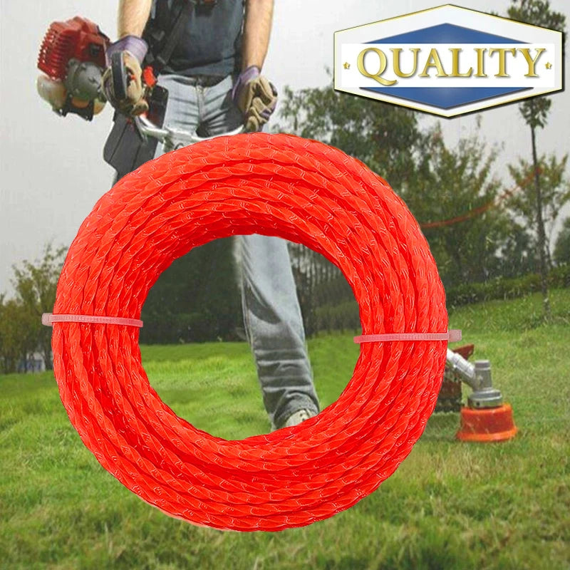 Nylon Rasentrimmerfaden 5-15m in 2,4-4mm für kleine und mittlere Motorsensen