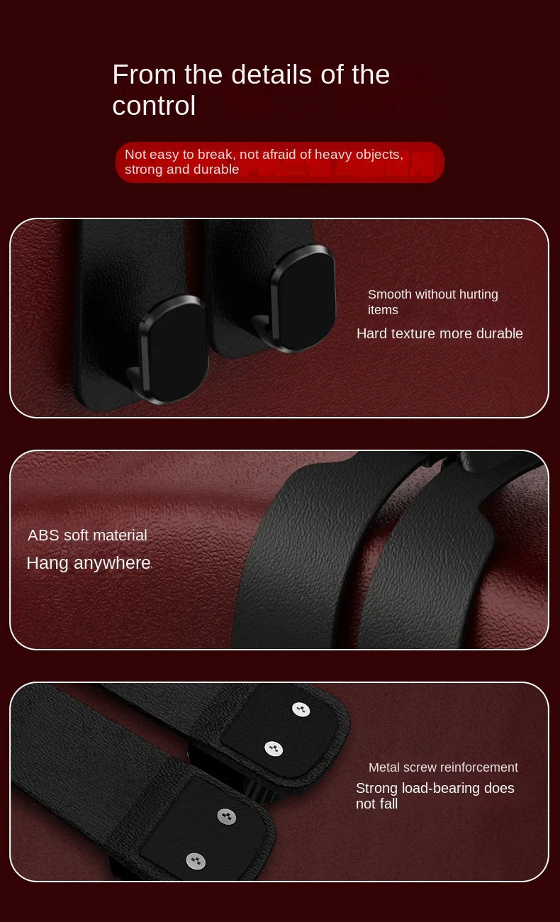 Praktischer Aufbewahrungshaken für Autositz mit Doppelhaken