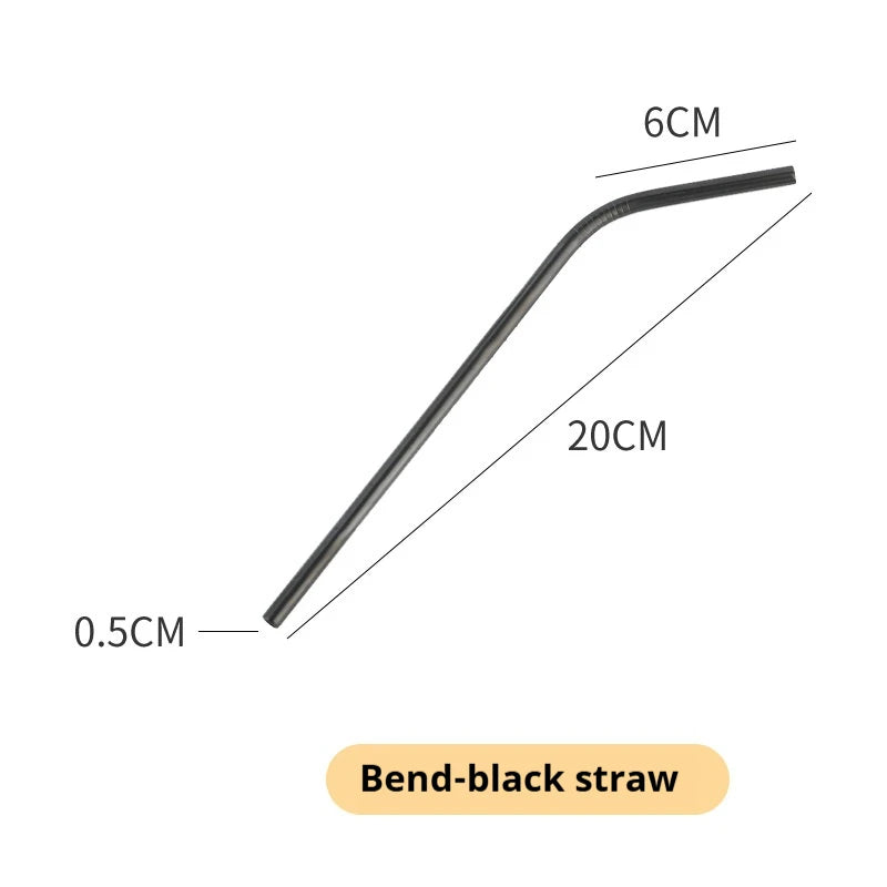 Wiederverwendbare Edelstahl Trinkhalme und Löffel mit Bürste