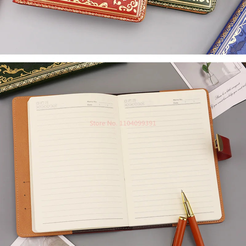 A5 Retro Tagebuch mit Digital Schloss PU Leder – Persönliches Notizbuch