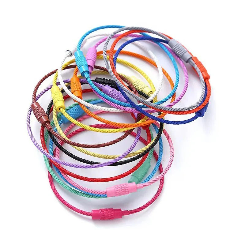 Robuste Edelstahl Drahtseil Clips für Gepäck und Schlüsselbund