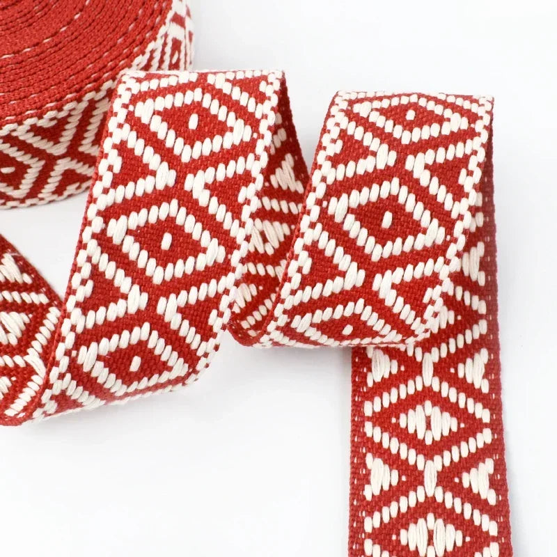 Robustes 38mm Gurtband Jacquard Polyester Baumwolle für Taschen und DIY