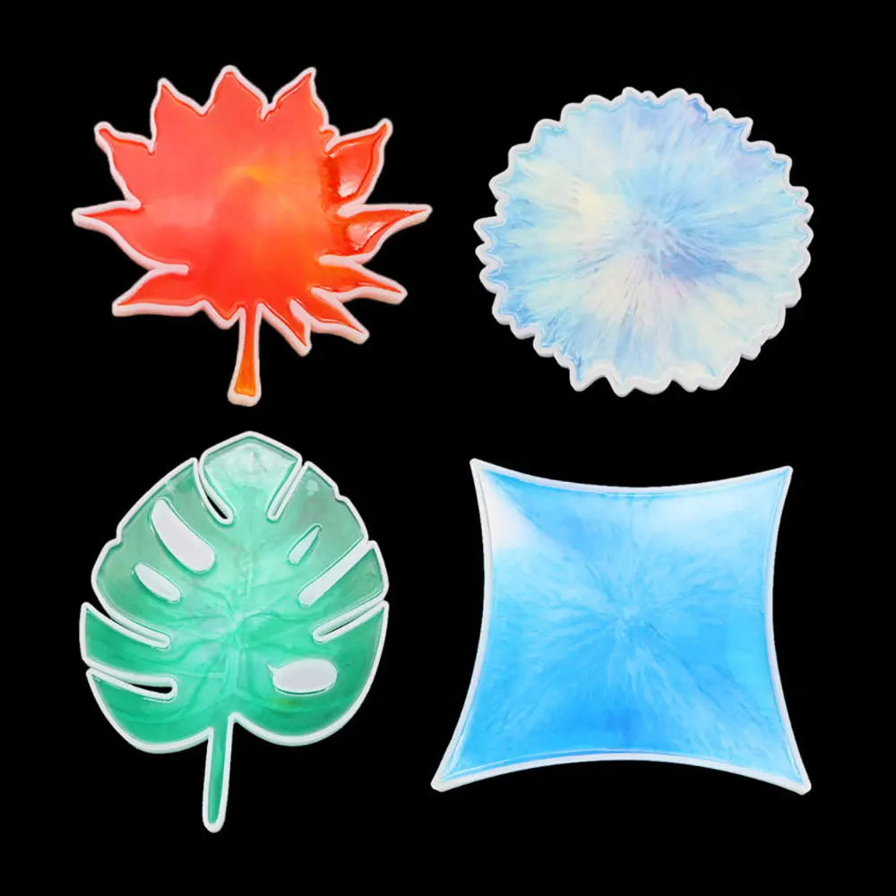 Silikonform Ahornblatt für DIY Epoxidharz Untersetzer Basteln