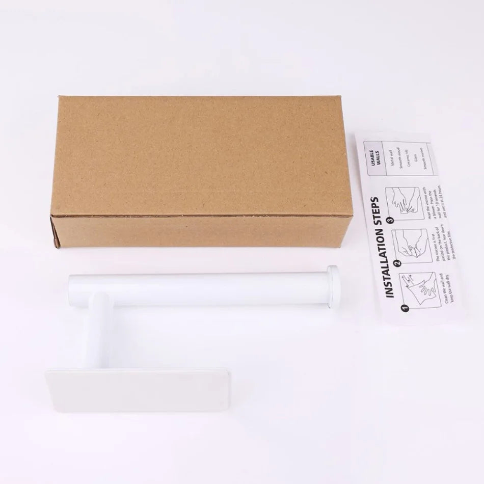 Edelstahl Papierhalter selbstklebend Wandmontage Bad Küche diverse Farben
