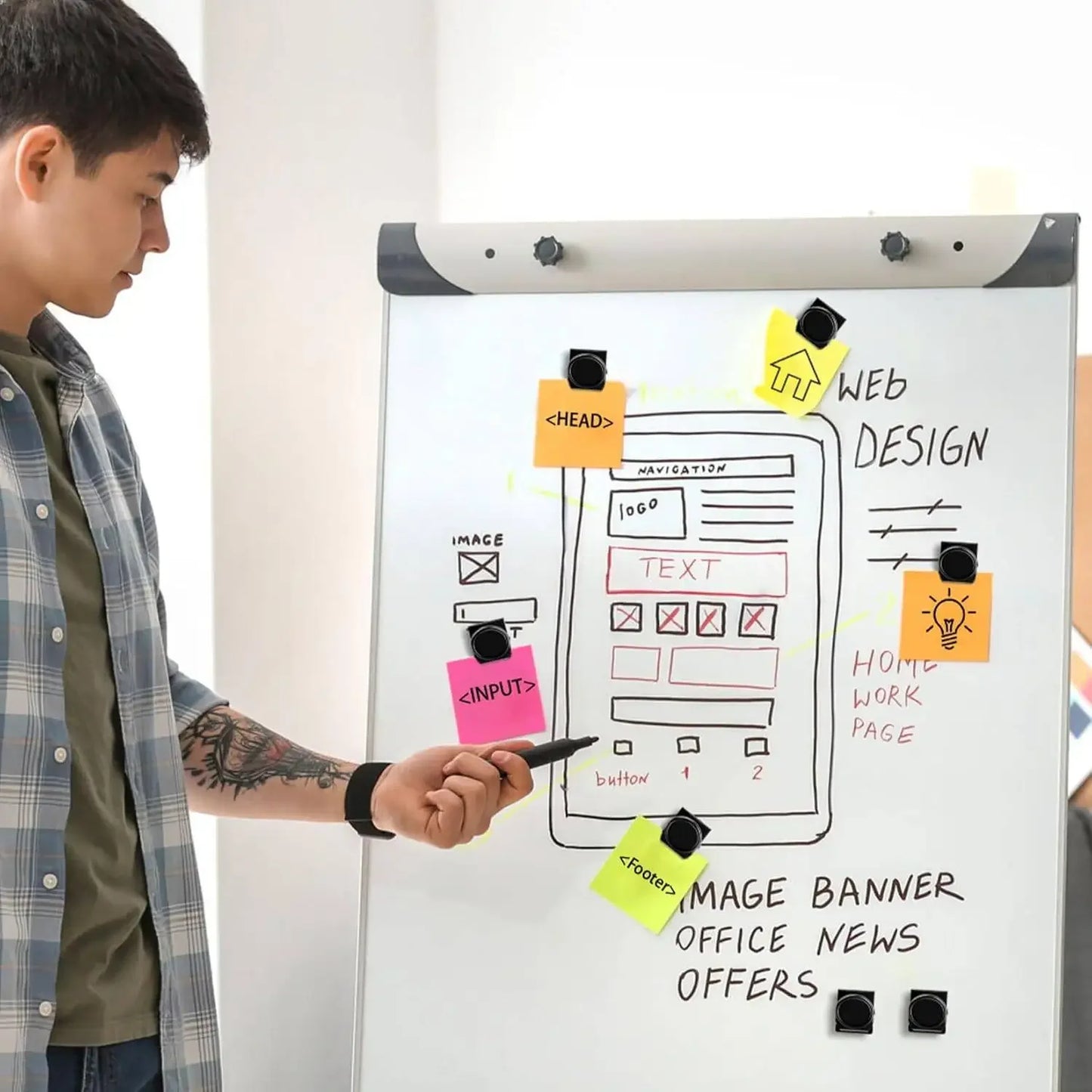 Starke Magnetklammern Set für Notizen und Fotos – 6, 12 oder 20 Stück