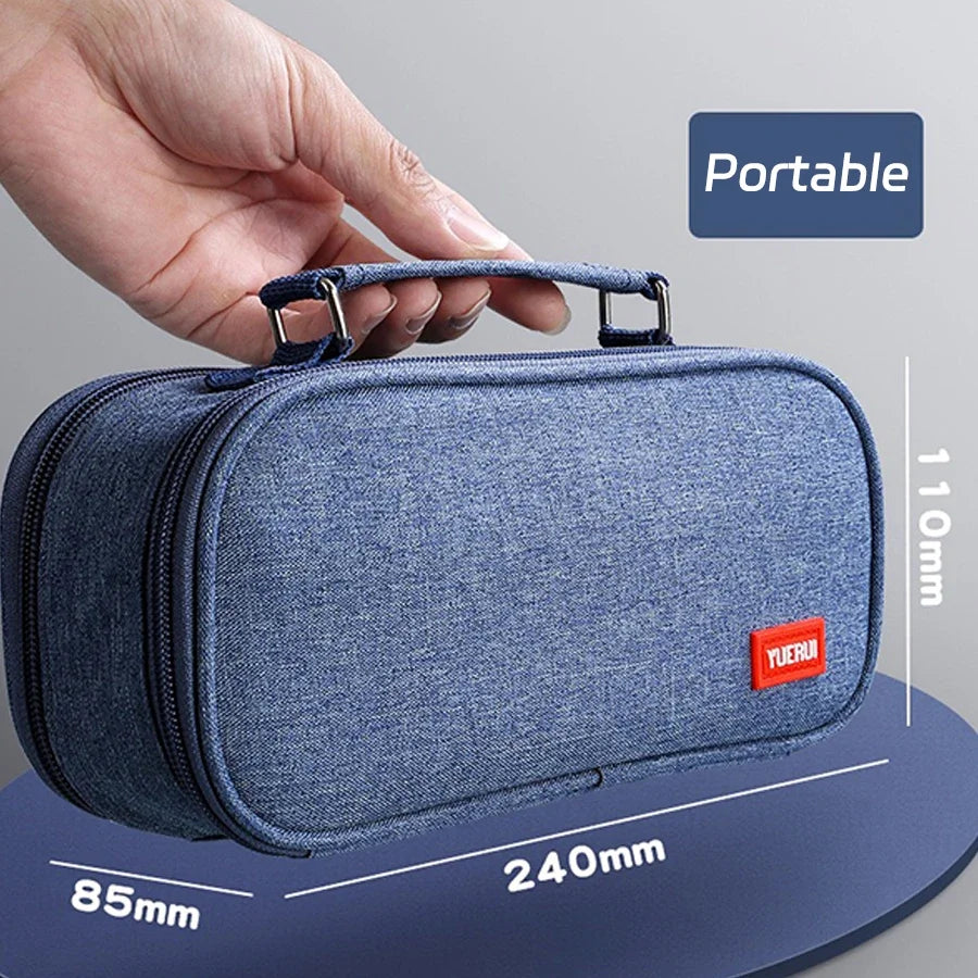 Tragbares Federmäppchen mit großer Kapazität und multifunktionaler Stiftbox