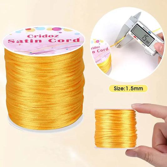 80m Rolle Nylon-Satin-Kordel 1,5mm für Makramee und Schmuckherstellung