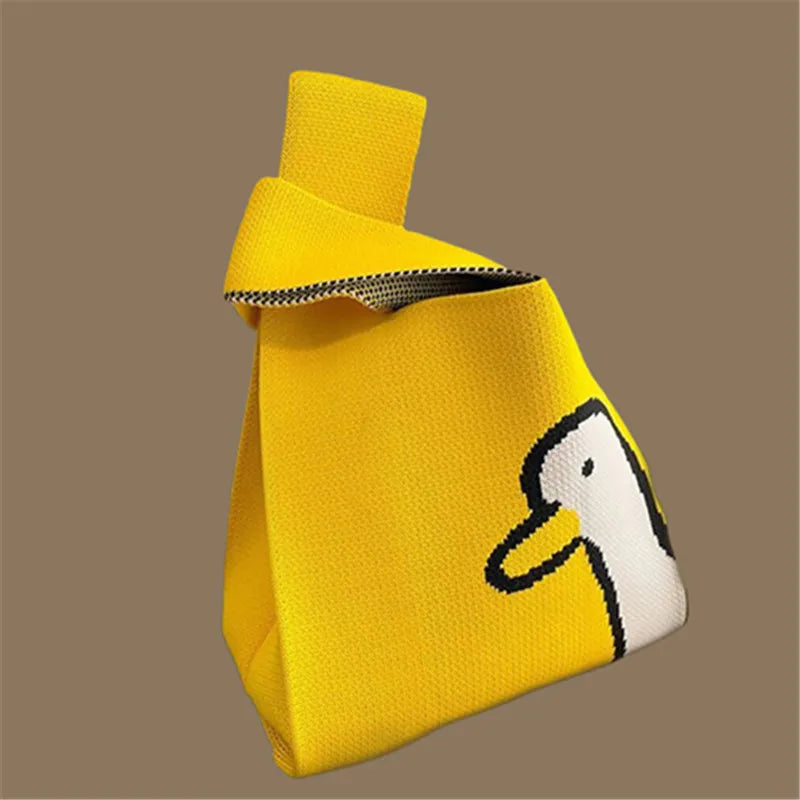 Handgefertigte kleine gestrickte Handtasche für Damen, vielseitig und leicht