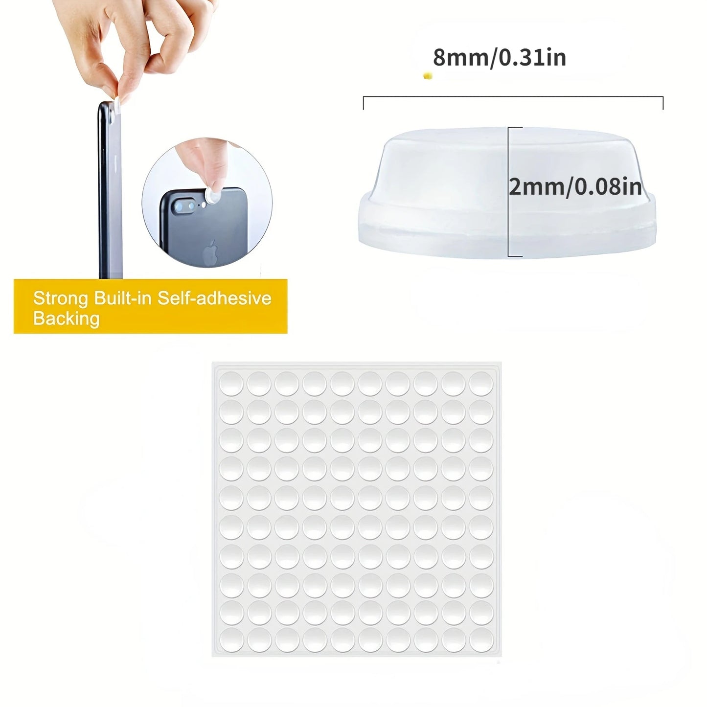 100 Stück selbstklebende Gummi Puffer für Möbel und Türen