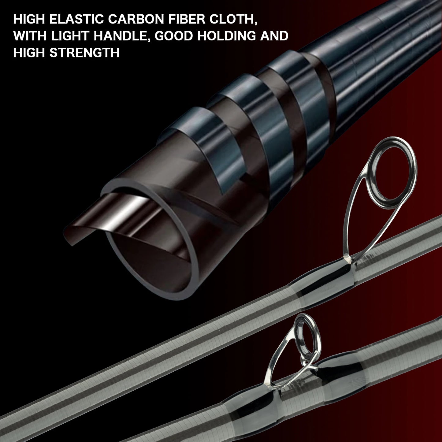 Ultraleichte Carbon Angelrute für schnelles Wurf- und Spinnfischen