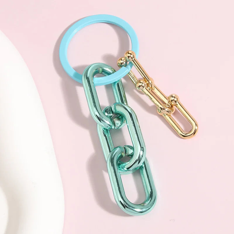 Bunte Acryl Schlüsselanhänger mit O-förmiger Schnalle – Trendiges Accessoire