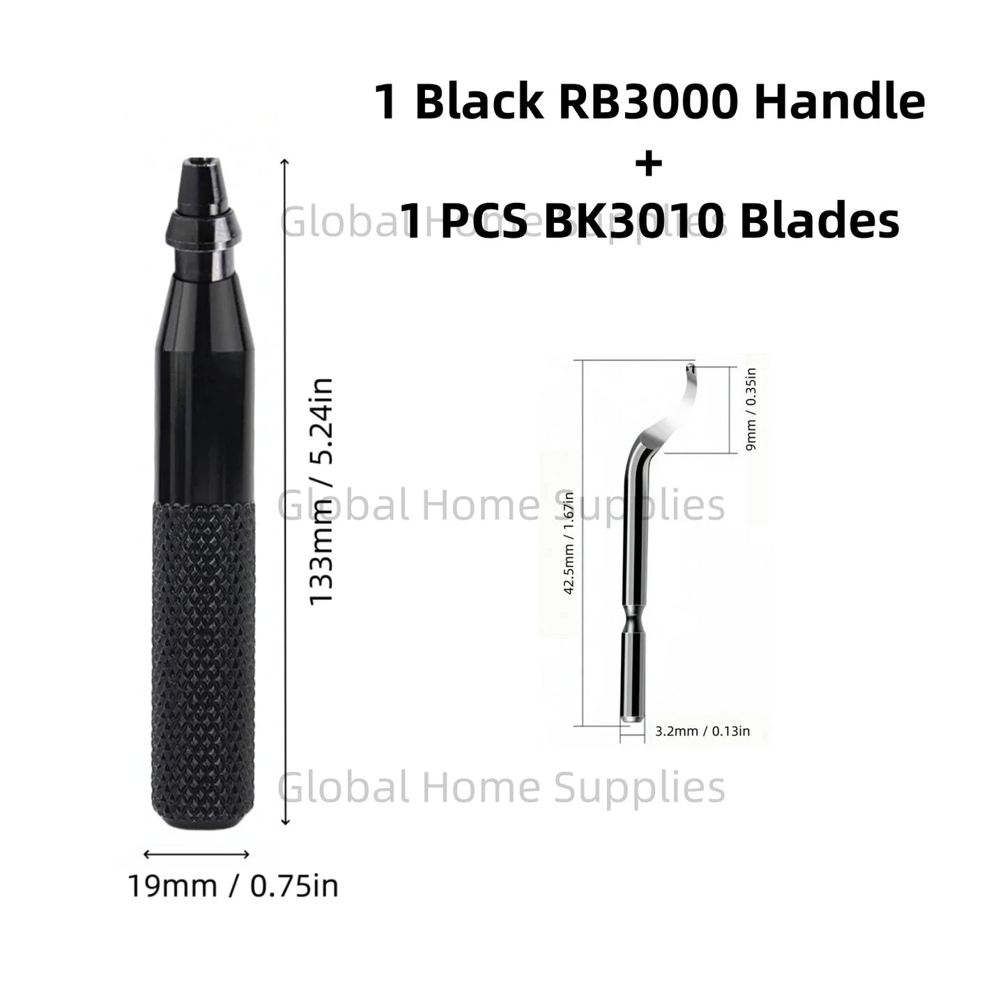 Entgratungswerkzeug RB3000 mit 1 oder 11 Schnellarbeitsstahl-Schwenkklingen