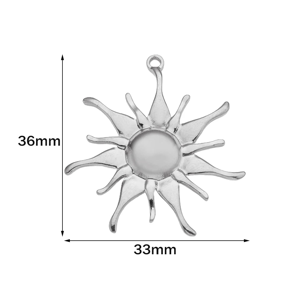 5er Set Edelstahl Charms Gold für Schmuckherstellung DIY Zubehör