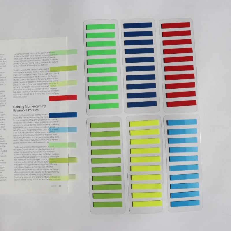 200 selbstklebende farbige Index-Tabs Haftnotizen für Büro und Schule