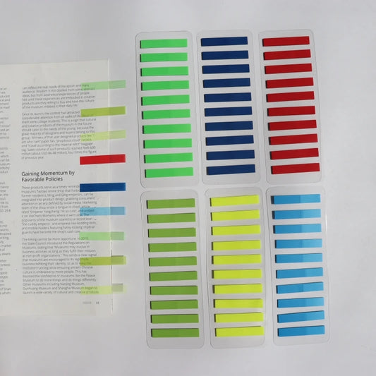 200 selbstklebende farbige Index-Tabs Haftnotizen für Büro und Schule