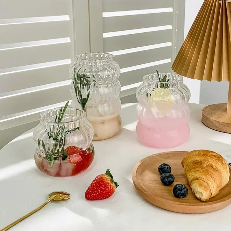 Klares Glas Tumbler Set 1 2 Stück hitzebeständig modern