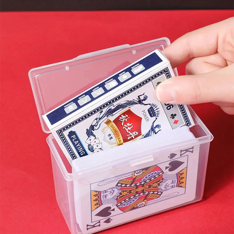 Transparente Kunststoff Boxen Spielkarten Container PP Lagerung für Spiele