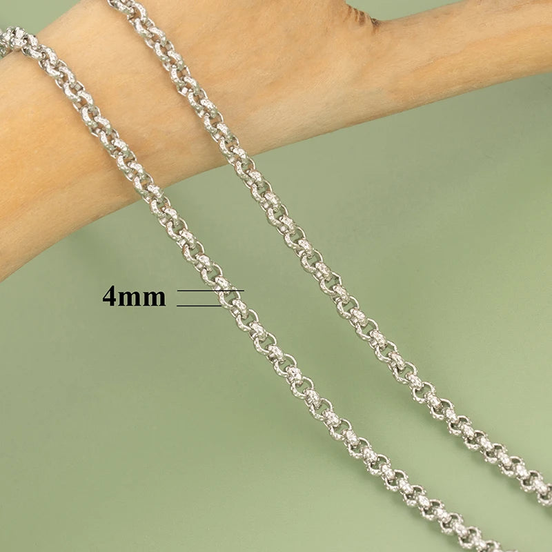 DIY Schmuckzubehör Kette 18 Karat vergoldet & rhodiniert, 1m Länge