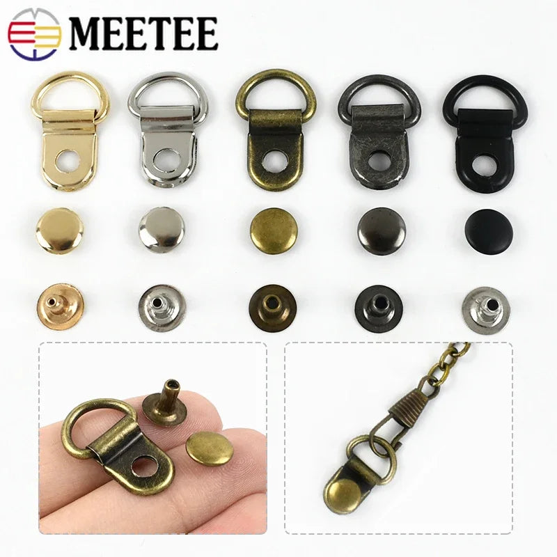 10-50 Stück D-Ring Metallschnallen 9x14 mm oval für Taschen Gurte Clips