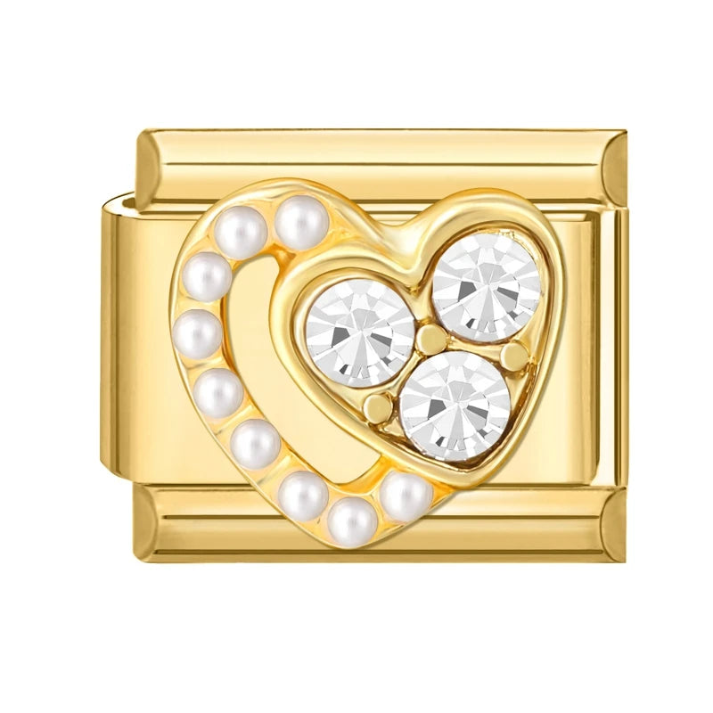 Elegantes Edelstahl Charm Armband mit Zirkon für Frauen