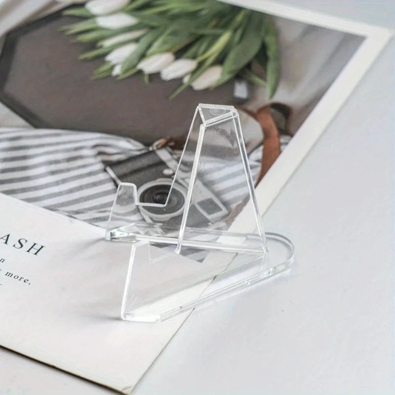 Set aus 10 transparenten Acrylständern für Münzen und Sammelkarten