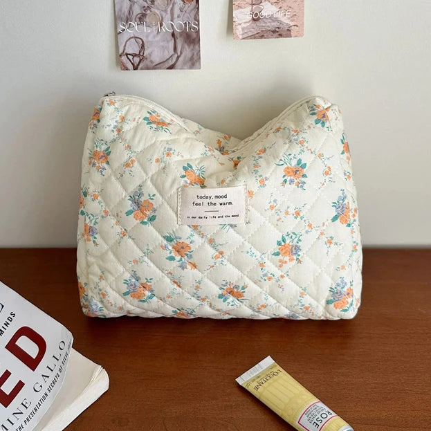 Große Kosmetiktasche Damen Kleine Aufbewahrungstasche mit Reißverschluss