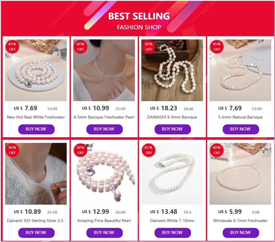 Elegante barocke Süßwasserperlen Halskette mit Verlängerungskette