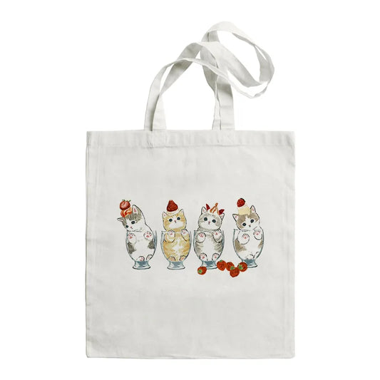 Faltbare Leinwand Einkaufstasche mit Cartoon Druck, wiederverwendbar