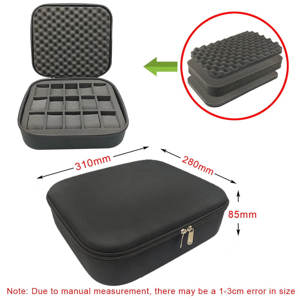 Tragbare EVA Uhrenbox Bunte Uhr Aufbewahrungskoffer Organizer Schützende Sicherheit Leinwand Schwamm Stoßfeste EVA Werkzeug Aufbewahrungstasche-Yabubest - Home & More