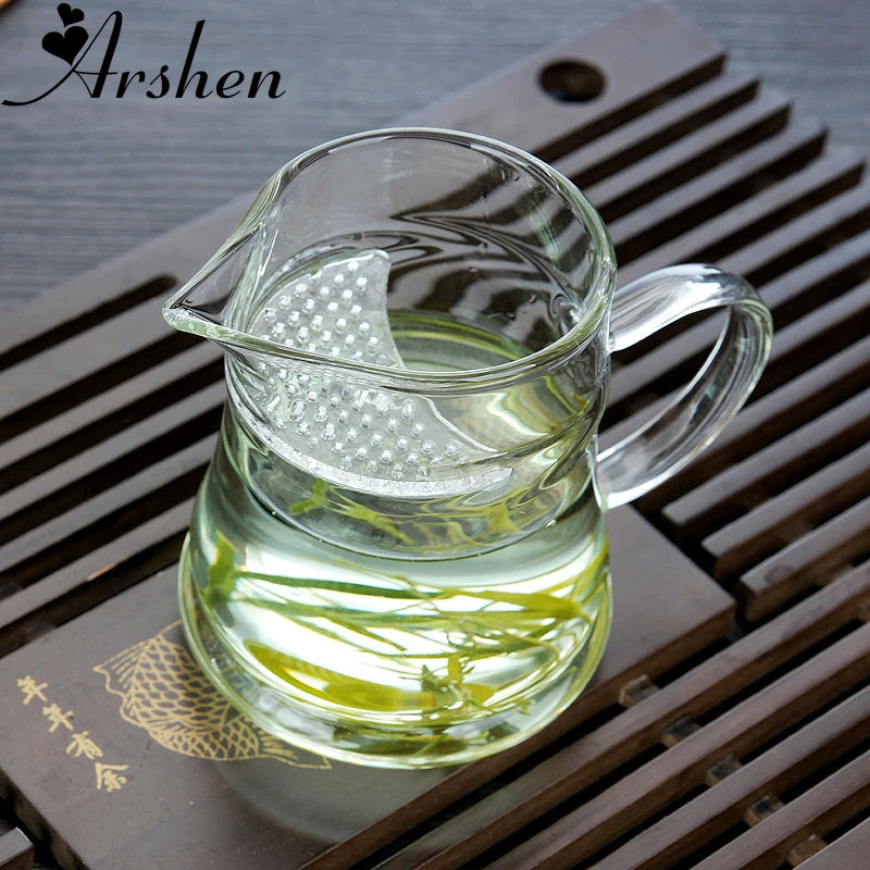Verdickte Transparente Teetasse 275 ml Hitzebeständig Mit Filtergriff
