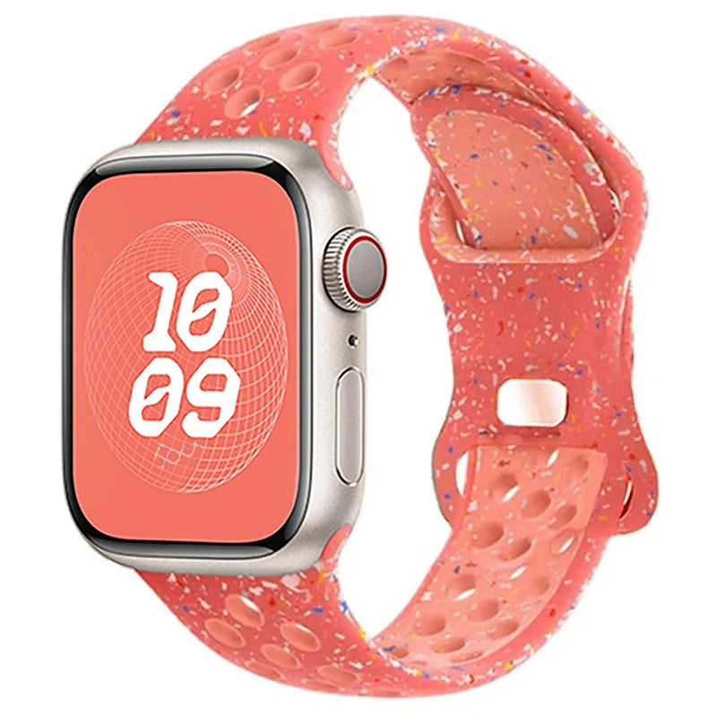 Sportliches Silikonarmband kompatibel mit Smartwatch 38-49 mm Modelle