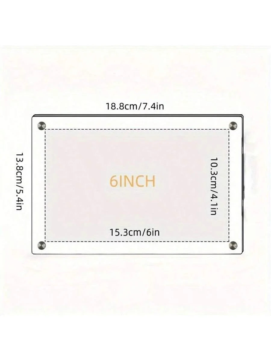 Transparenter Acryl Bilderrahmen für Foto, Postkarte, Poster (Wand & Tisch)