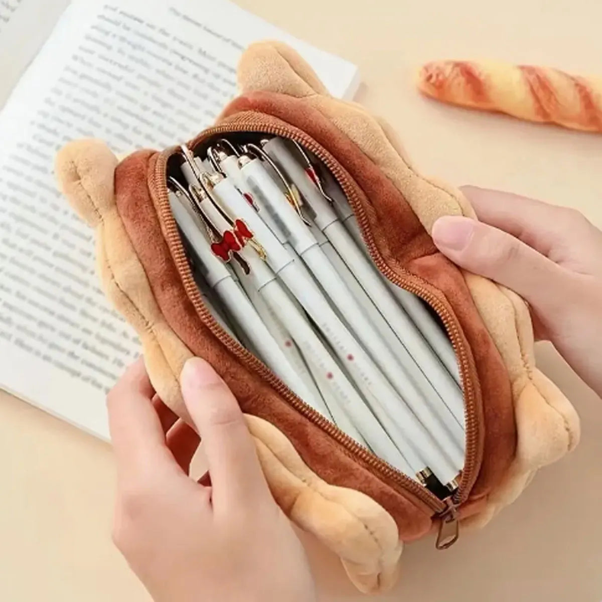 Niedliche Plüsch Bleistifttasche Sandwich Cookie mit großer Kapazität