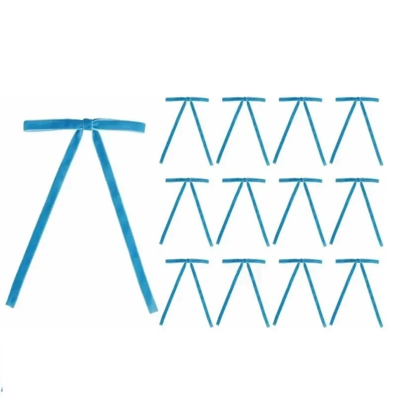 12er Set Samt Weihnachtsschleifen für Festdekoration