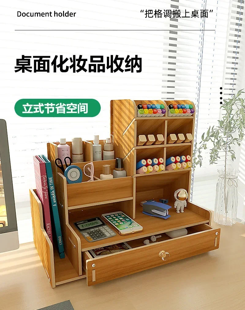 Praktischer Holz Stifthalter für Schreibtischorganisation