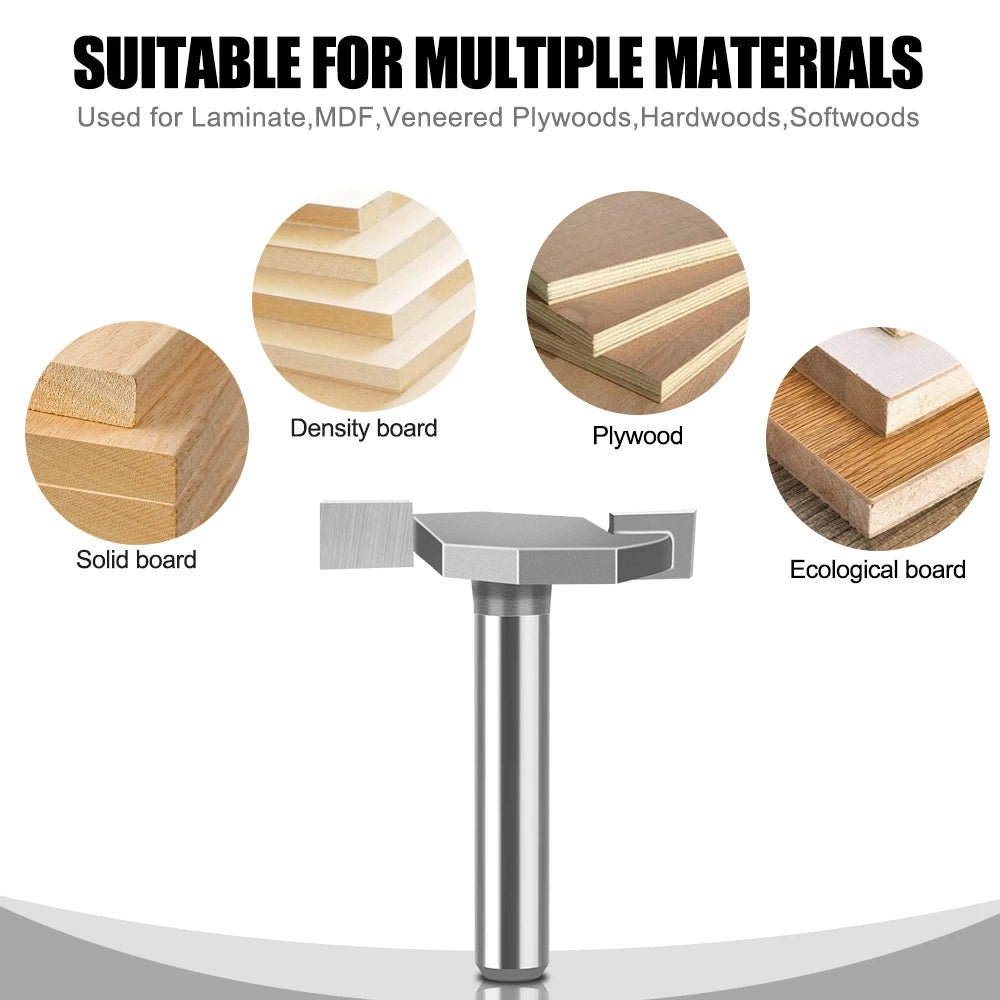 Wolframlegierung T-Cutter Router Bit 6mm 12mm Schaft Fräskopf für Holz
