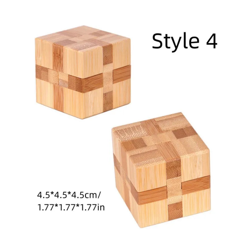 Holz Kong Ming Lock 3D Puzzle Montessori Spielzeug Kinder-Yabubest - Home & More
