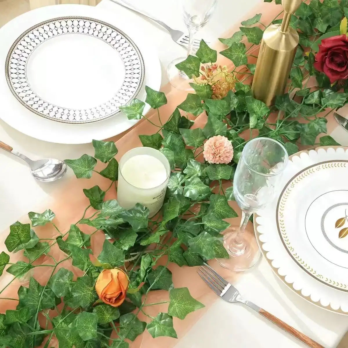Künstliche Efeu Ranke Hängegirlande Deko für Haus, Garten, Hochzeit - Party