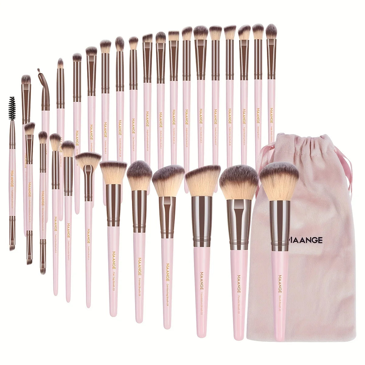 MAANGE 30-teiliges Make-up-Pinsel-Set mit Tasche-Yabubest - Home & More